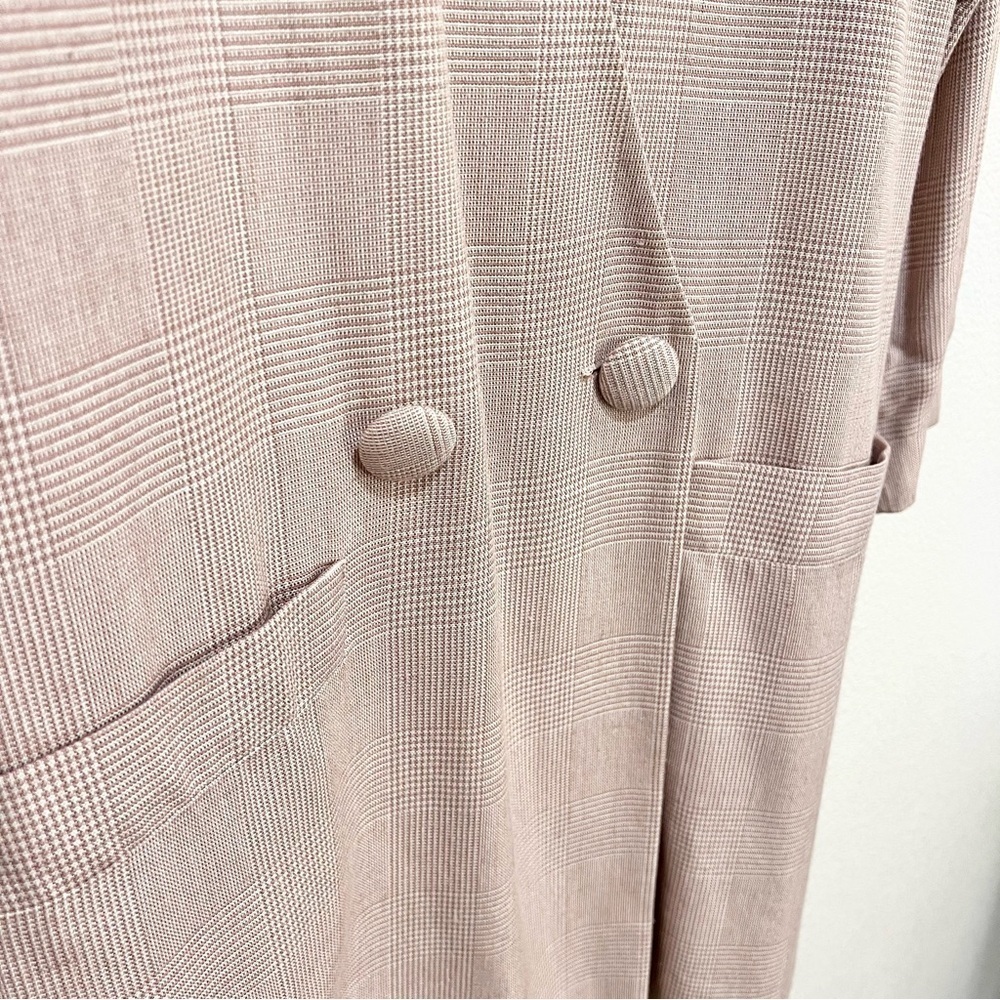 Vintage Ann Taylor Blazer Jacket Beige Long Lined Linen Blend Made In USA Sz 2 - Picture 5 of 13